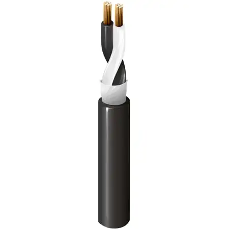 Belden 8810WB 2 Conductor 10 AWG Stranded Bare Copper Class 1 Speaker Cable - Waterblocked - Black - 1000 Foot