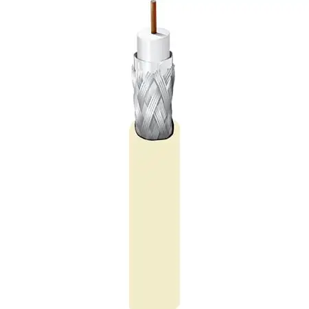 Belden 9116P CMP/Plenum Series 6 RG6 Plenum Coaxial Cable Solid Shld/BCCS 18AWG - Natural - 1000 Foot/Unreel Box