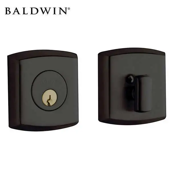 Baldwin Estate - 8285 - Contemporary Soho Deadbolt - Singl Cyl - 102 - Oil Rubbed Bronze - Grade 1