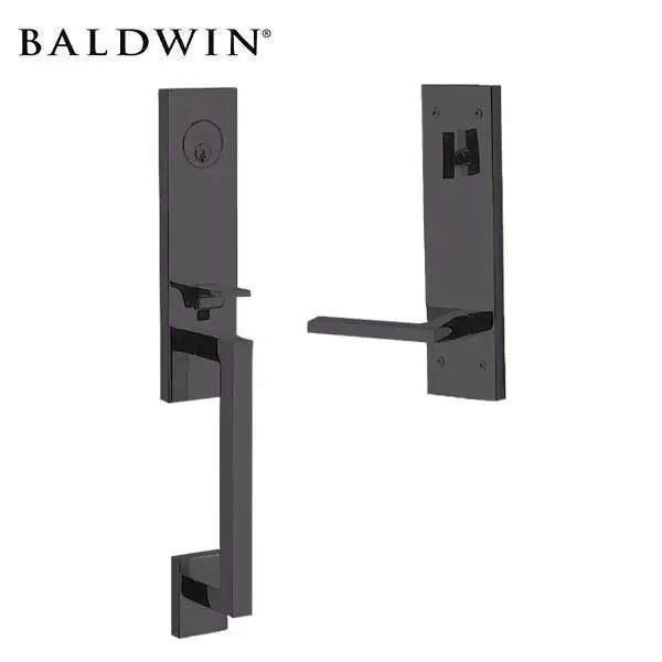 Baldwin - Estate Minneapolis - 3/4 Escutcheon Handleset - Single Cylinder - Right Handed - Oil-Rubbed Bronze - Grade 2