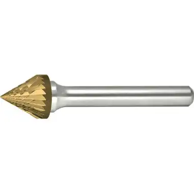 ALFA Tools B71316DTN SJ-9 CARBIDE BURR 60° CONE DOUBLE CUT TIN COATED 1/pack