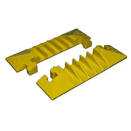 Bumble Bee BB5EB-125-T-Y Dog Bone Style End Caps for 5 Channel Light Duty Cable Protector - M/F Pair - Yellow