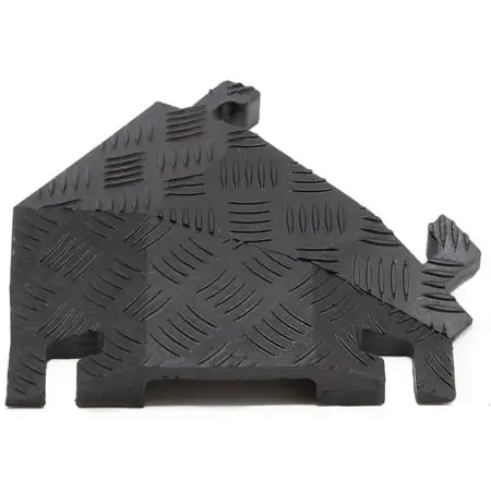 Checkers FL45RT1X4-B 45 Degree Right Turn Drop-Over Cable Cover for FL1X4 - Black