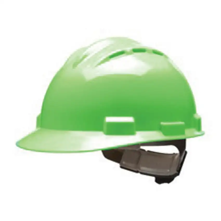 Bullard® Green Polyethylene Cap Style Hard Hat With 4 Point Ratchet Suspension