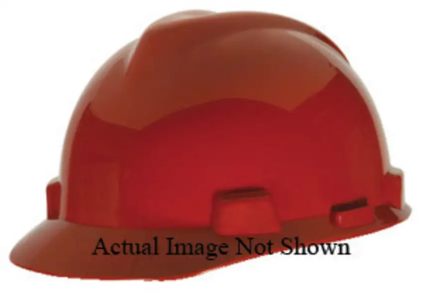 MSA Green Super V Polyethylene Cap Style Hard Hat With 4 Point Ratchet Suspension