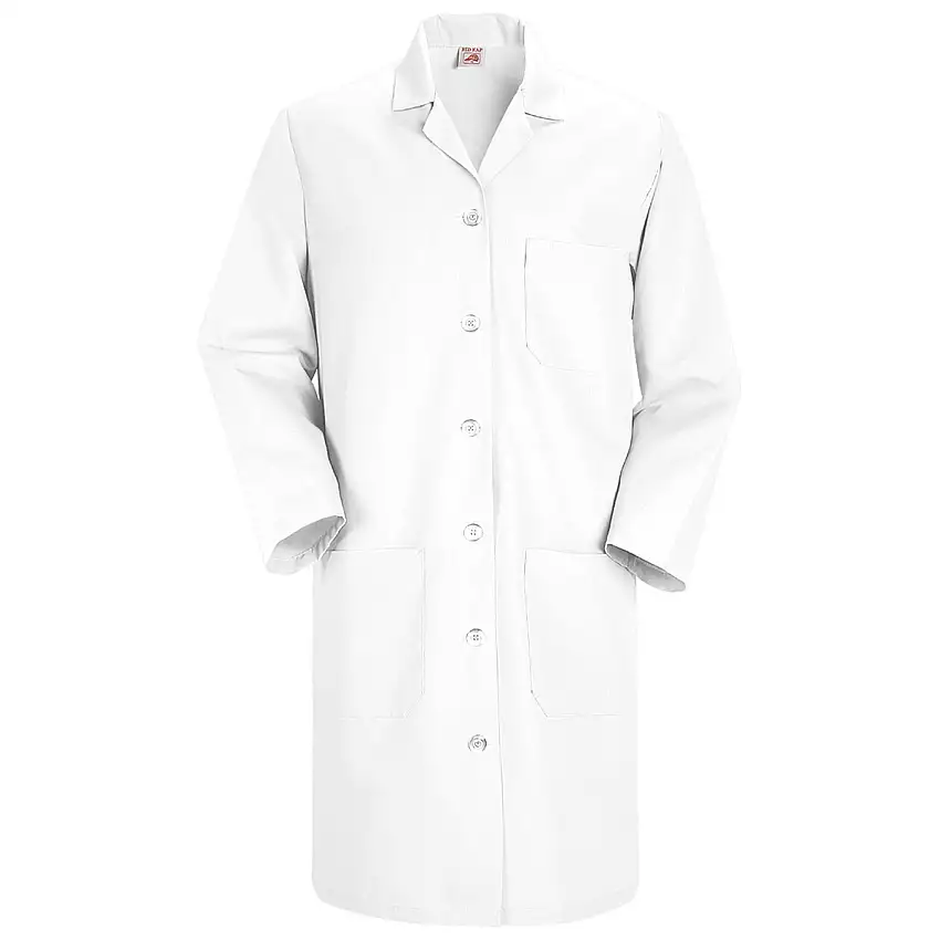 Red Kap® Medium/Regular White 5 Ounce 80% Polyester/20% Combed Cotton Lab Coat With Button Closure
