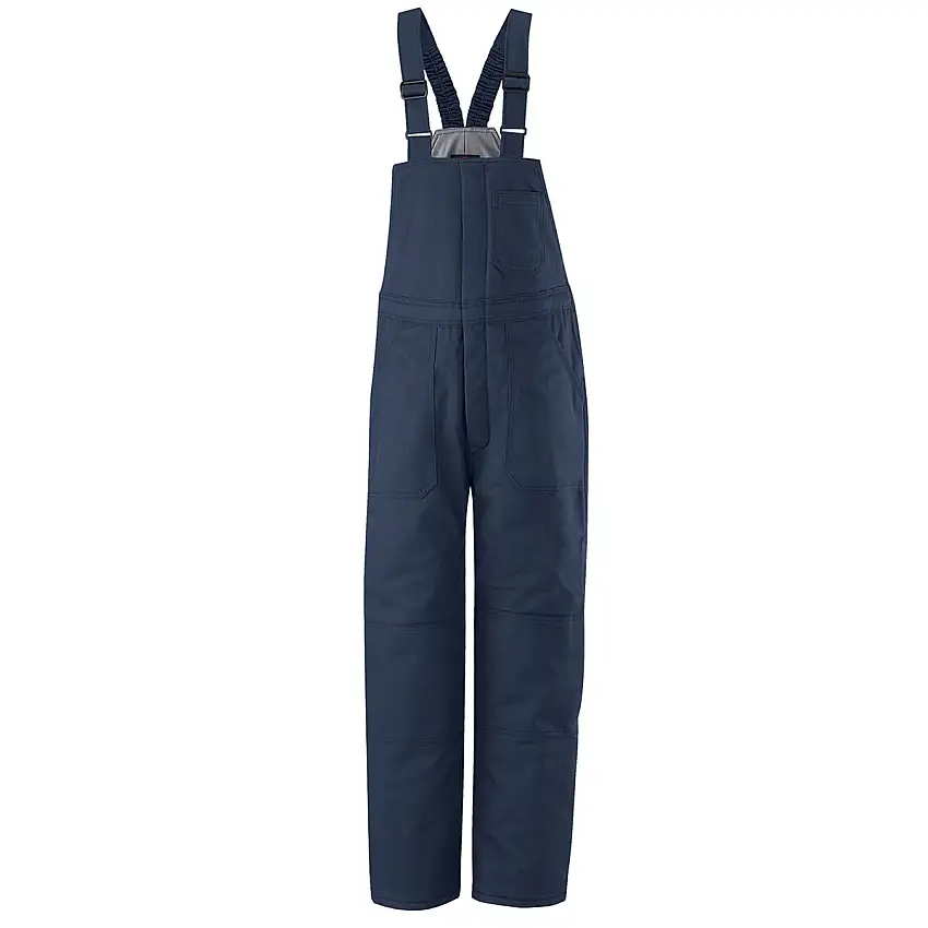 Bulwark  2X Regular Navy Blue Westex Ultrasoft  Twill/Cotton/Nylon Flame Resistant Bib With Cotton Lining Zipper Front Closure