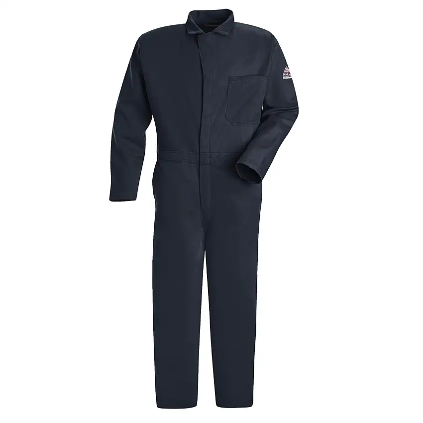 Bulwark  42 Tall Navy Blue EXCEL FR  Twill Cotton Flame Resistant Coveralls With Zipper Front Closure