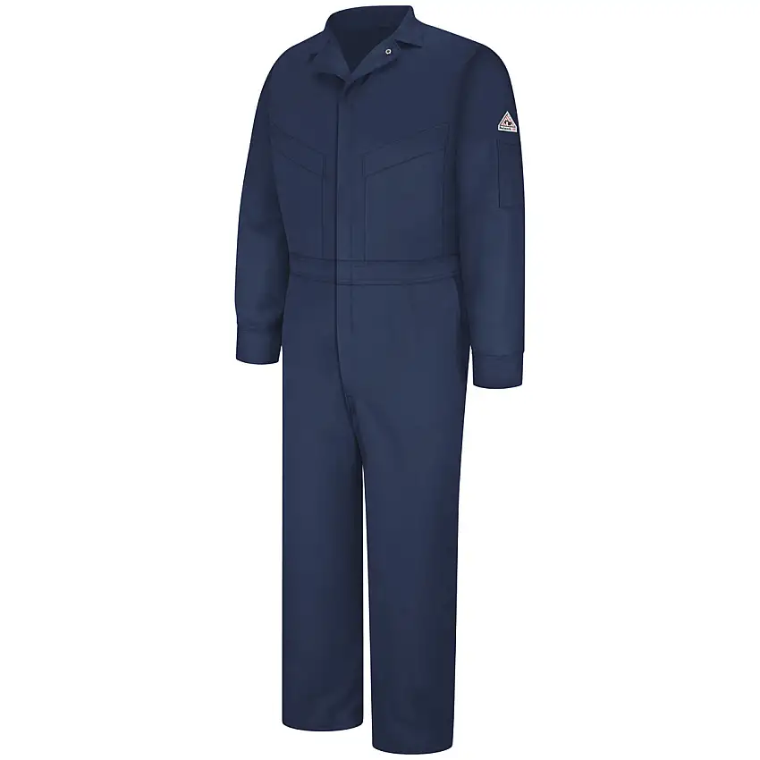 Bulwark® 52 Tall Navy Blue EXCEL FR® ComforTouch® Sateen/Cotton/Nylon Flame Resistant Coveralls With Zipper Front Closure
