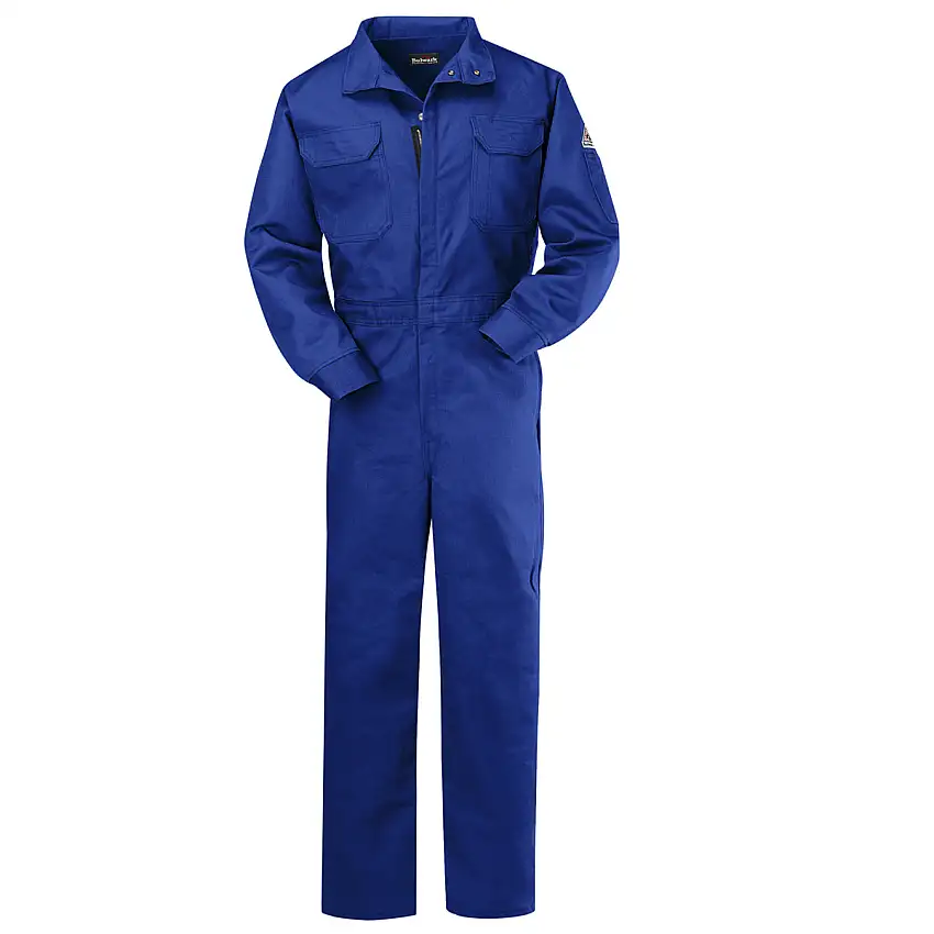 Bulwark  52 Regular Royal Blue Nomex  IIIA/Nomex  Aramid/Kevlar Aramid Flame Resistant Coveralls With Zipper Front Closure