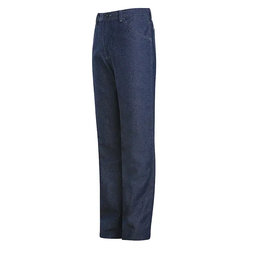 Bulwark 33 X 32 Denim Wash EXCEL FR Cotton Denim Flame Resistant Jeans With Button Closure