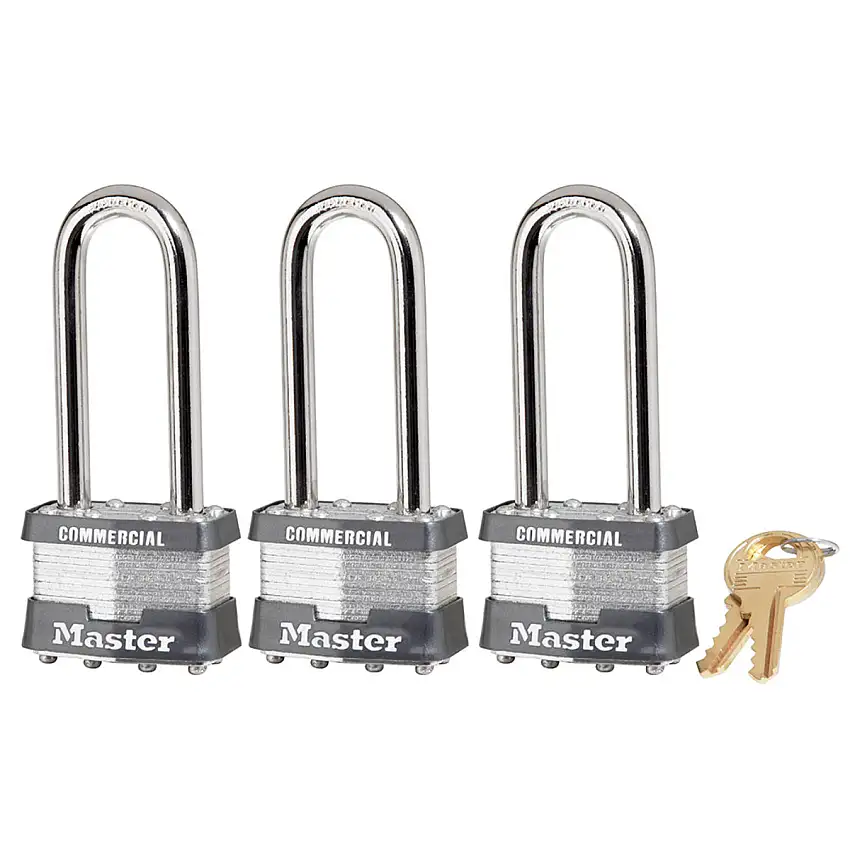 Master Lock  Gray Steel Padlock (Keyed Different)