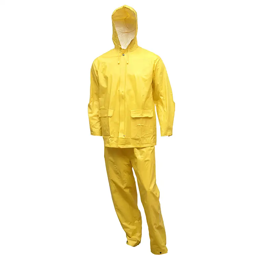 Tingley Large Yellow TuffEnuff Plus .25 mm PVC And Nylon 2Piece Rain Suit