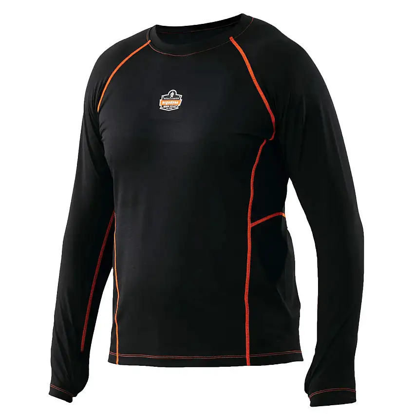 Ergodyne 3X Black N-Ferno® 6435 Medium Weight Polyester/Spandex Long Sleeve Shirt