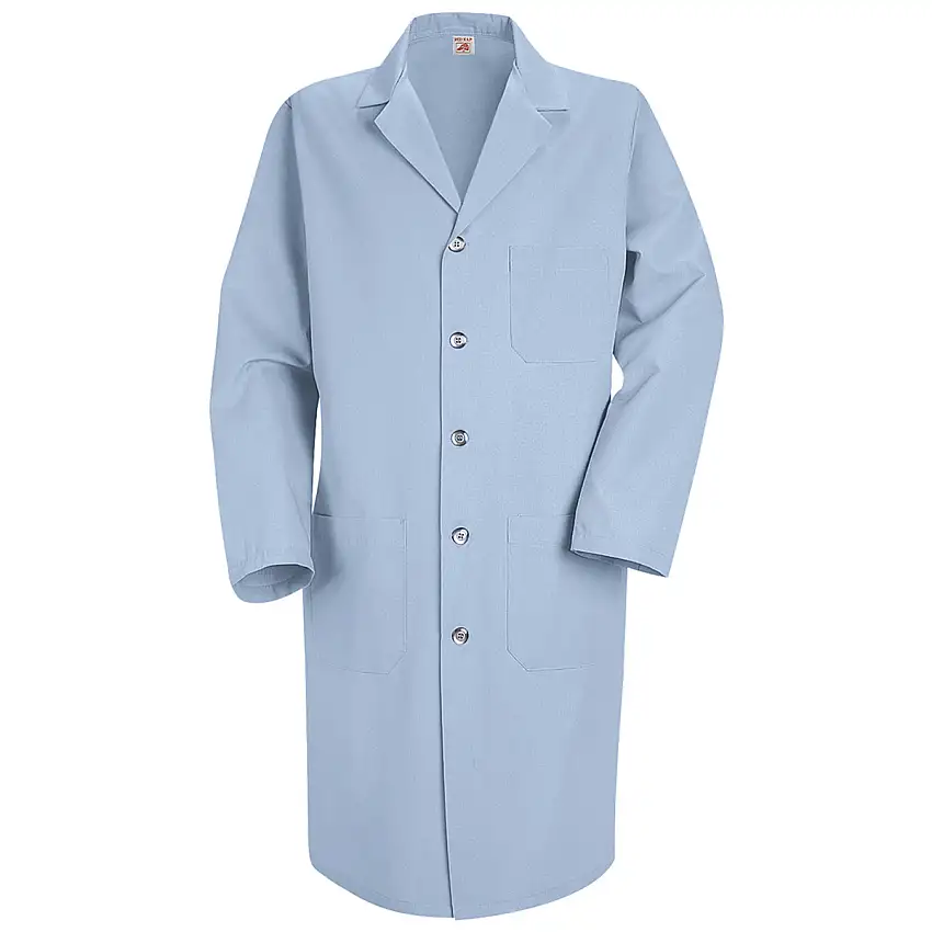 Red Kap 48Regular Blue Red Kap 5 Ounce CottonPolyester Lab Coat With Button Closure