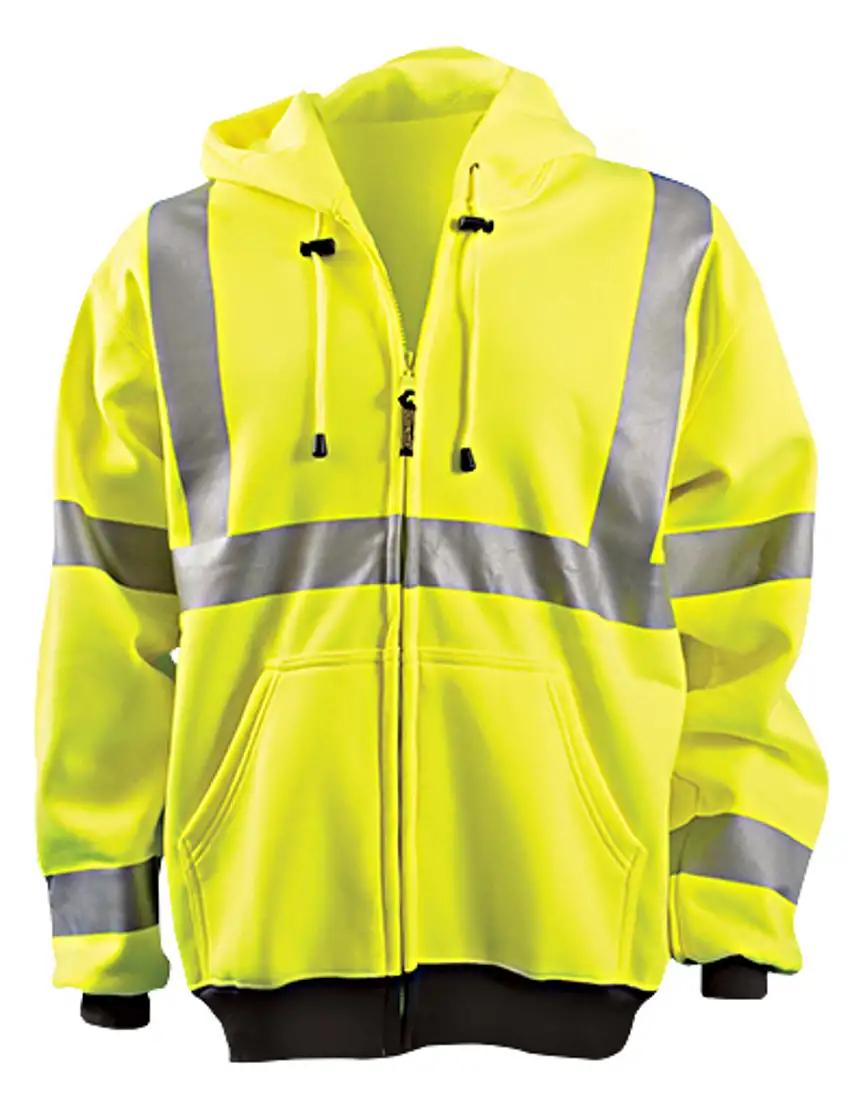 OccuNomix 3X Hi-Vis Yellow Fleece/Polyester Sweatshirt