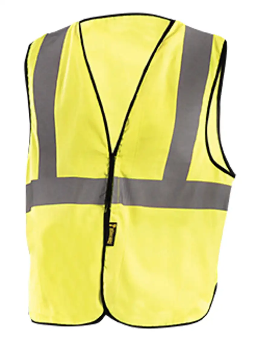 OccuNomix 2X/3X Hi-Vis Yellow 6 Ounce Cotton Vest With Hook And Loop Closure