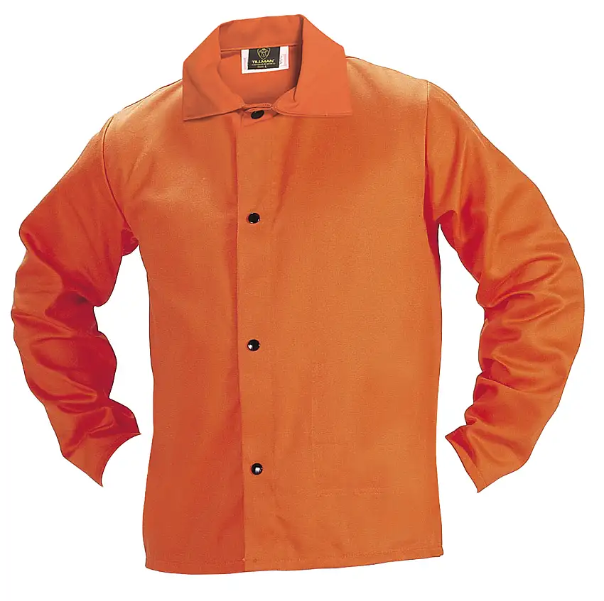 Tillman® Small Orange Cotton Flame Resistant Jacket With Snap Closure
