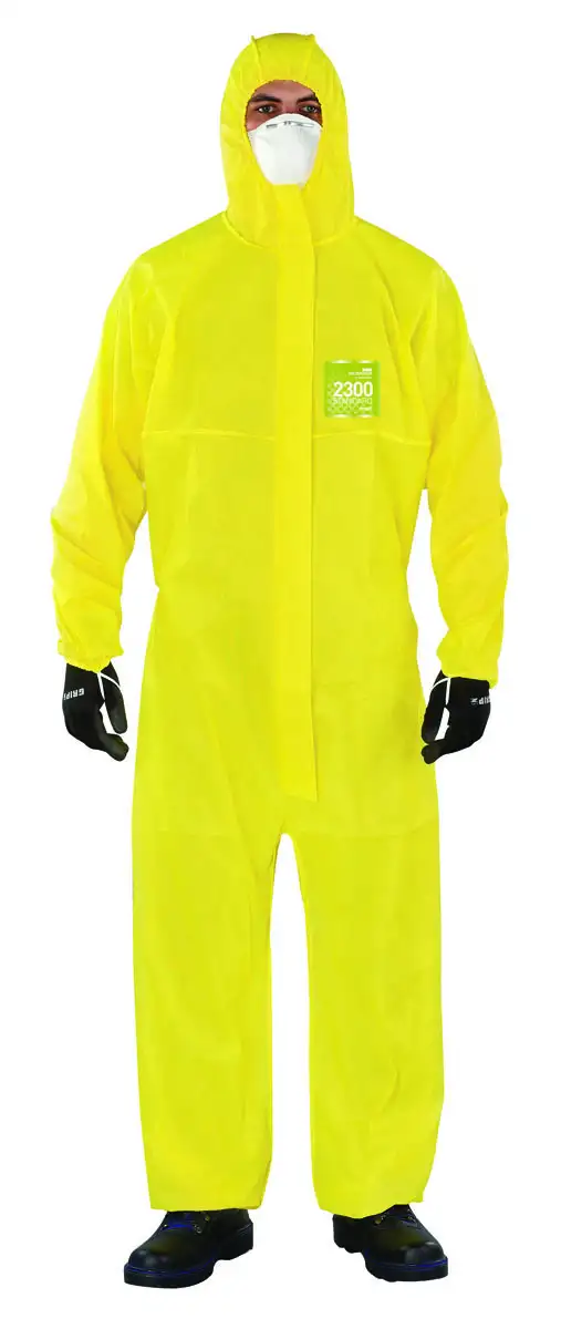 Ansell 5X Yellow AlphaTec 2000 STANDARD Model 111 Non-Woven Polypropylene And Polyethylene Disposable Coveralls
