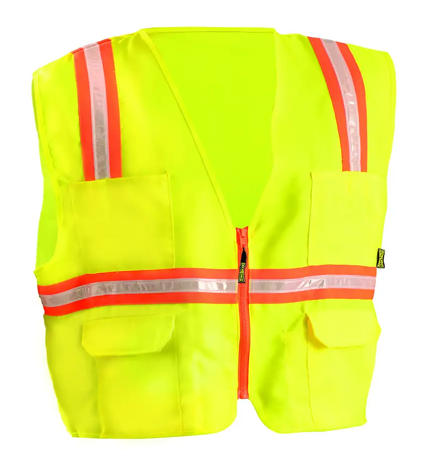 OccuNomix Small Orange Economy Value Polyester Mesh Vest With Front Zipper Closure