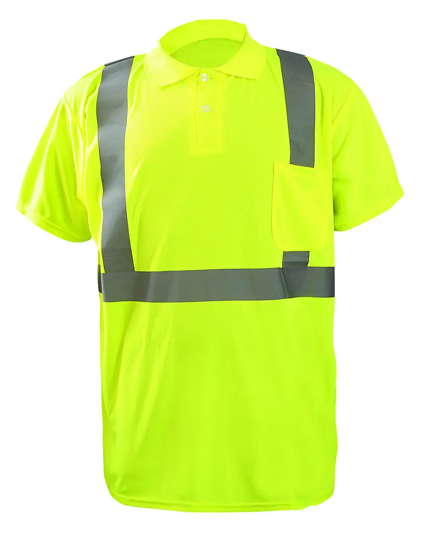 OccuNomix 2X Yellow Birdseye Wicking And Cooling Polyester Short Sleeve Polo TShirt