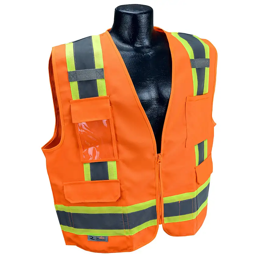 Radians Inc. Medium HiViz Orange RadWear Polyester Woven Twill Vest