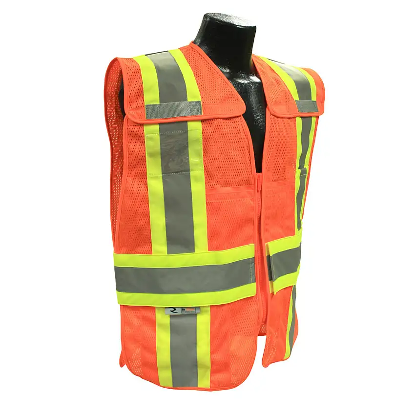 Radians 3X - 5X Hi-Vis Orange And Hi-Vis Green RADWEAR® Mesh Polyester Vest