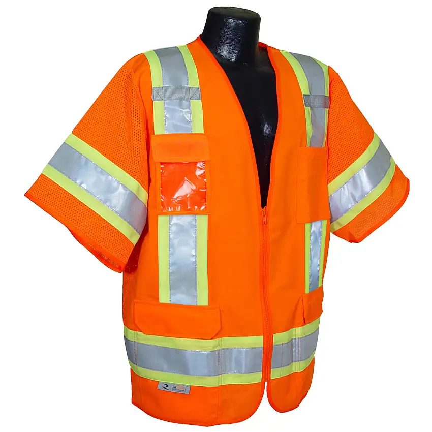 Radians Large Hi-Vis Orange And Hi-Vis Green RADWEAR  Mesh Polyester Vest
