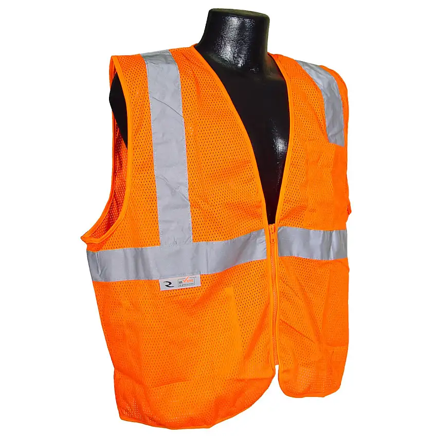 Radians Inc. Medium HiViz Orange RadWear Self Extinguishing Polyester Mesh Vest