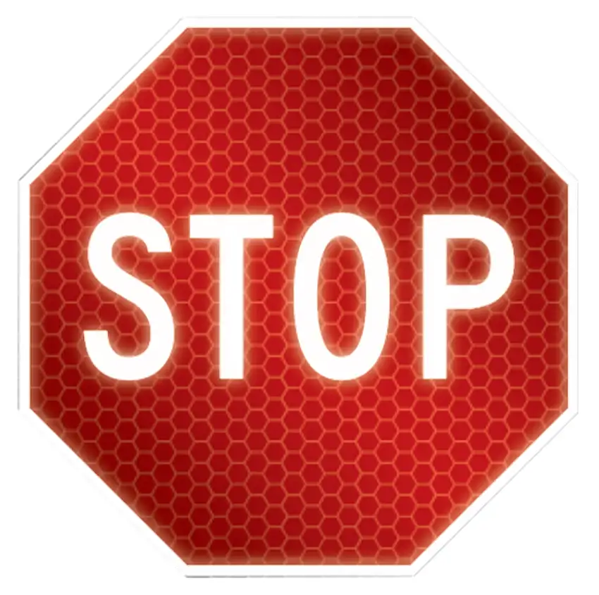 Accuform Signs® 18" X 18" White/Red High Intensity Reflective Aluminum Directional & Traffic Sign "STOP"