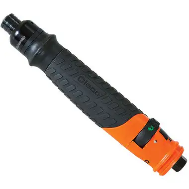 Cleco 19BPA02Q Push Button Reverse Inline Pneumatic Screwdriver | 19 Series | 2,300 RPM | 0.3 - 1.6 (ft-lbs) Torque Range | 1/4" Hex Quick Change Drive