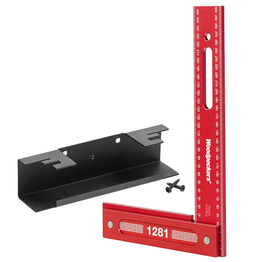 Woodpeckers METRIC 300mm Precision Woodworking Square with Rack-It (1281R-300-24)