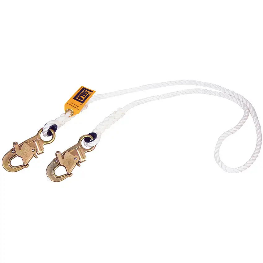 3M DBI-SALA® 3' Nylon Rope Positioning Lanyard With Snap Hook Harness Connector