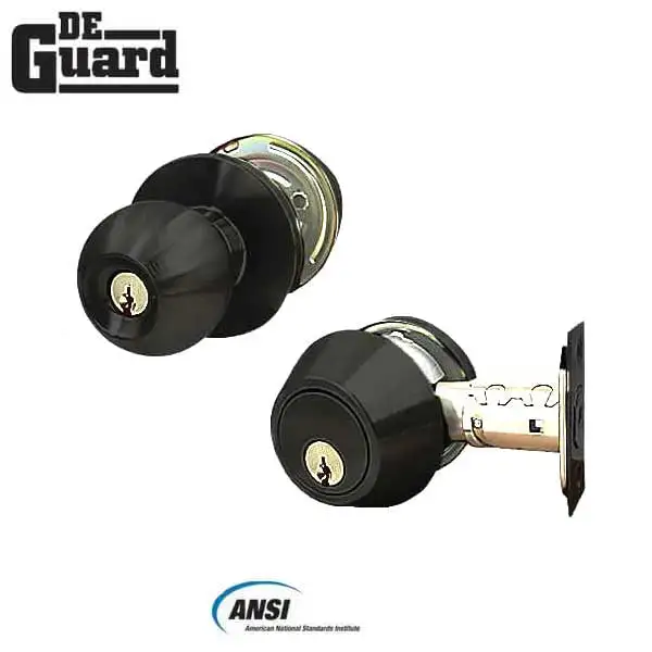 Premium Commercial Combo Lock Set w/ Knob & Deadbolt – 10B - Oil Rubbed Bronze – SC4 Keyway – Grade 2
