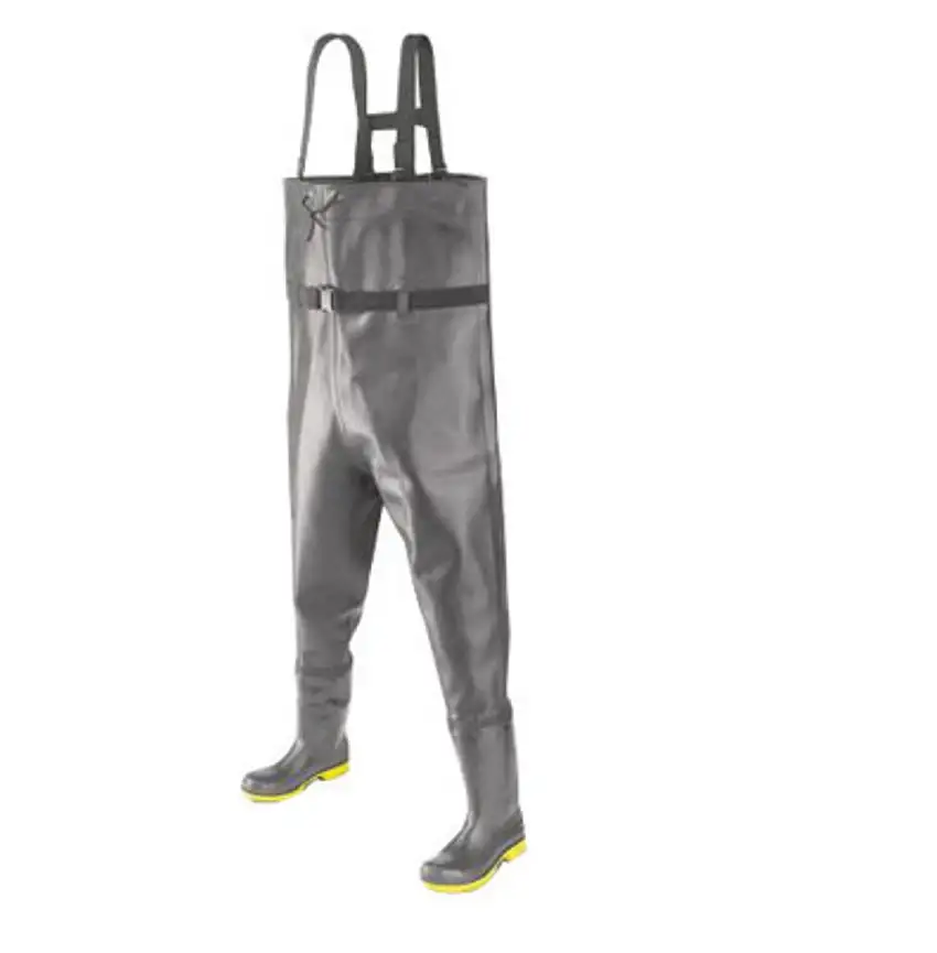 Dunlop  Protective Footwear Size 8 Onguard Black 56.6" Polyester/PVC Chest Waders