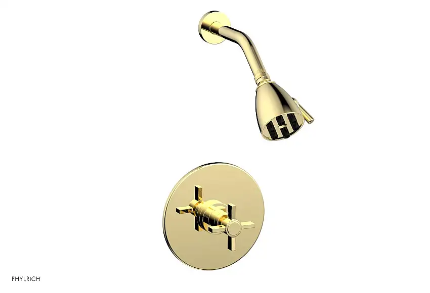 Phylrich BASIC Pressure Balance Shower Set Blade Cross Handle