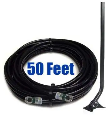 Winegard 39-Inch J-Mount for Satellite and TV Antenna w/ 50ft Coax (DS3000-SSCBLS050)