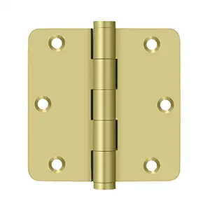 Solid Brass 1/4" Radius Hinge by Deltana