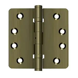 Solid Brass 1/4" Radius Ball Bearings NRP Hinge by Deltana