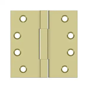 Solid Brass Square Knuckle Hinge by Deltana