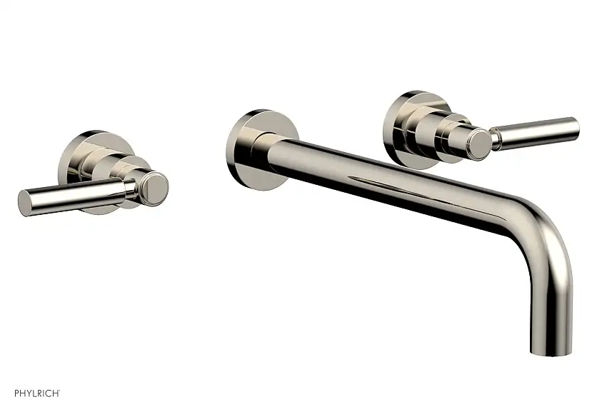 Phylrich BASIC Wall Lavatory Set 12" Spout Lever Handles