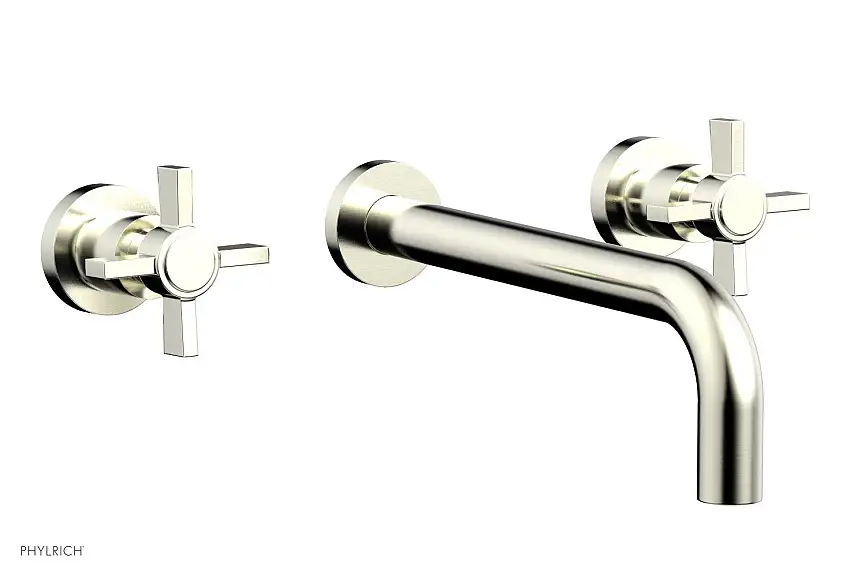 Phylrich BASIC Wall Lavatory Set 10" Spout Blade Cross Handles