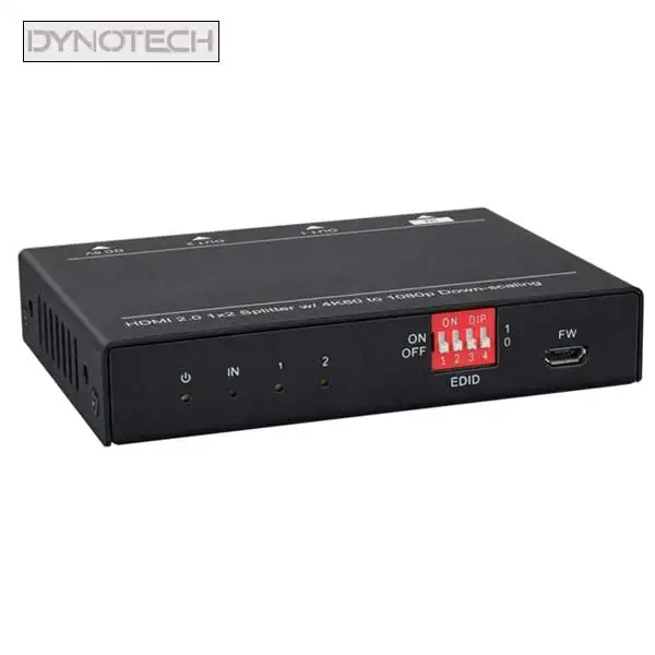 DynoTech - 400075 - 4K HDMI 2.0 Splitter - 1 Female Input to 2 Female Output - HDR