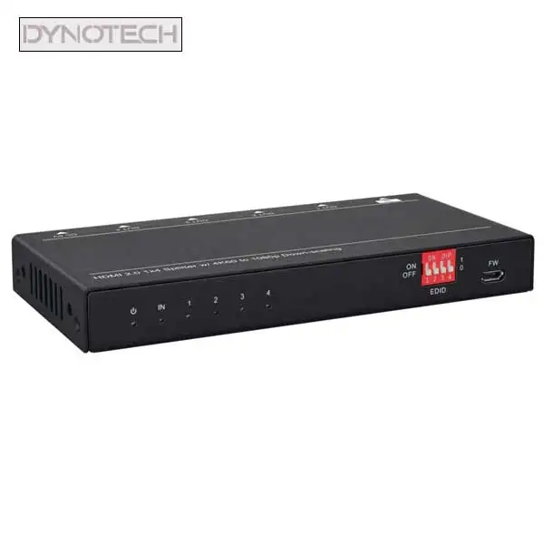 DynoTech - 400076 - 4K HDMI 2.0 Splitter - 1 Female Input to 4 Female Output - HDR