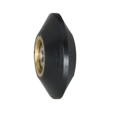 Dynabrade 11086 Contact Wheel Assembly | 1" Dia. x 3/8" W x 3/8" I.D. | V-Shaped | 90 Duro Rubber