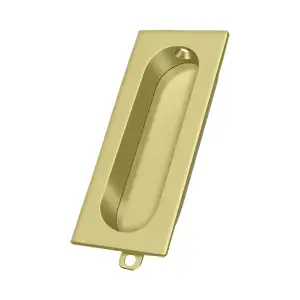 Rectangle Flush Pull w/ Oblong Cut Out by Deltana