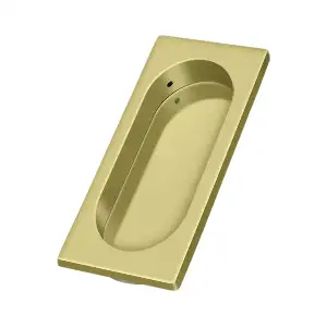 Large Rectangle Flush Pull w/ Oblong Cut Out by Deltana