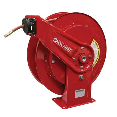 Reelcraft HD76075 OLP Heavy Duty Spring Retractable Hose Reel | 3/8 in. Hose Diameter | 75 Ft. Hose Length | 300 Max PSI