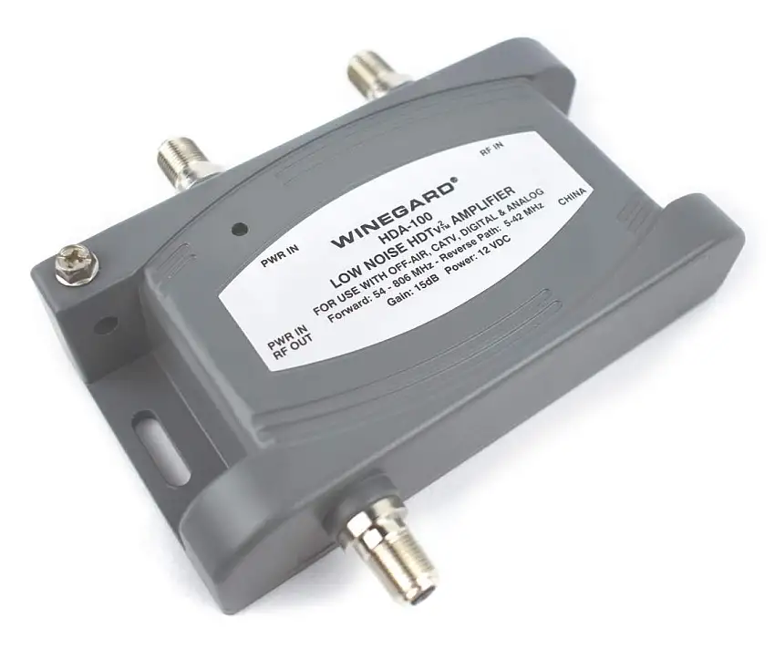 Winegard 15dB Gain Distribution Amplifier for TV Antennas and CATV (HDA-100)