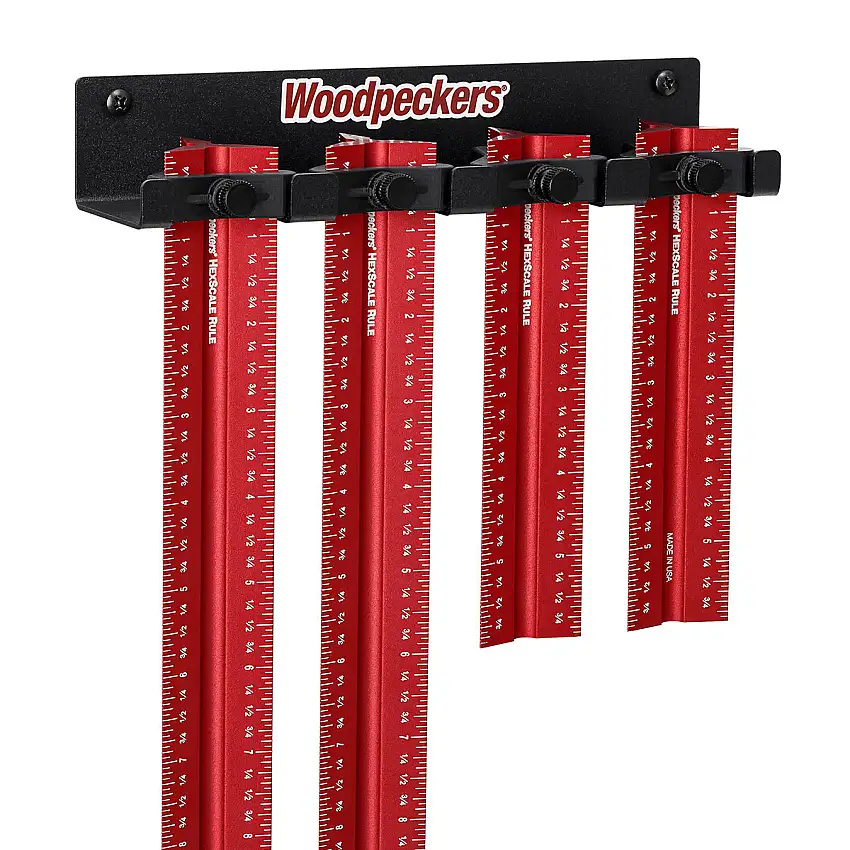 Woodpeckers HexScale 4-Piece Set w/ Stops and Rack-It (HXSCL-SET)